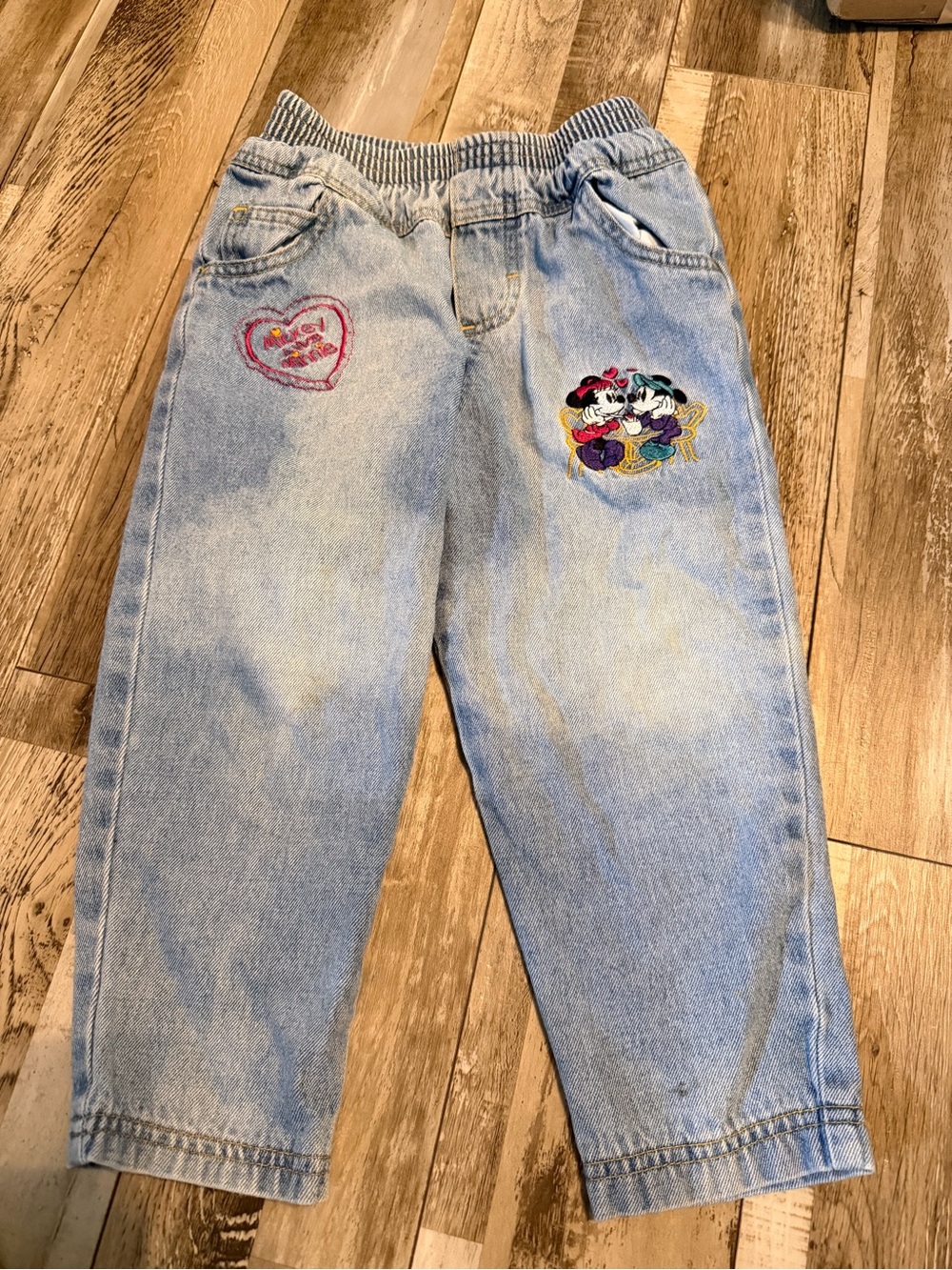Vintage Disney Mickey Mouse and Minnie Mouse jeans